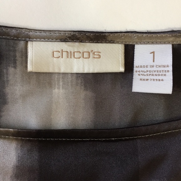 Chico’s Multi Tone Top Size 1 - Picture 3 of 4